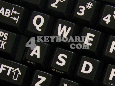 English LARGE LETTERING Keyboard Stickers (Upper case)