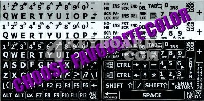 Click to enlarge English LARGE LETTERING Keyboard Stickers (Upper case) keyboard stickers