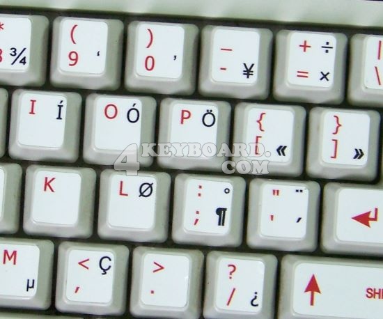 English US International non-transparent keyboard sticker