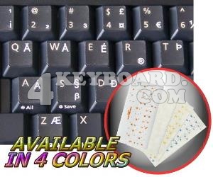 English US International transparent keyboard sticker