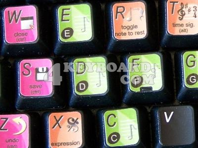 MakeMusic Finale keyboard stickers