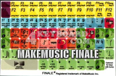 Click to enlarge MakeMusic Finale keyboard stickers