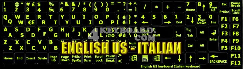 Italian - English US Glowing sticker