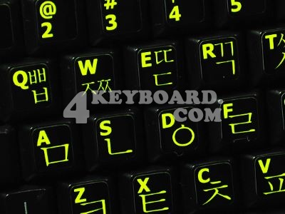 Korean - English US Glowing sticker
