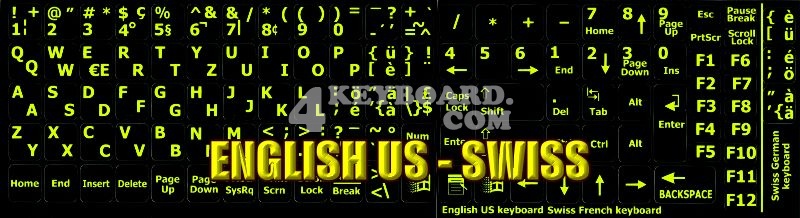 Swiss French - English US Glowing sticker