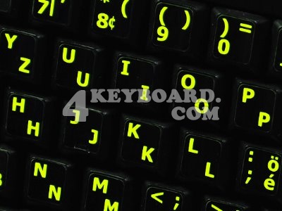 Swiss French - English US Glowing sticker