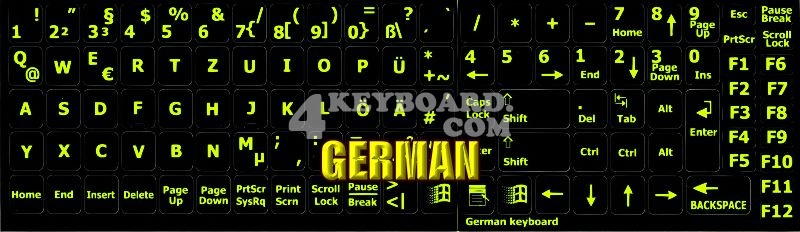 German Glowing sticker