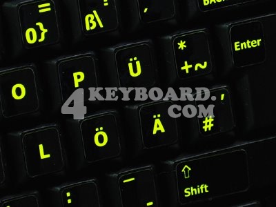 German Glowing sticker