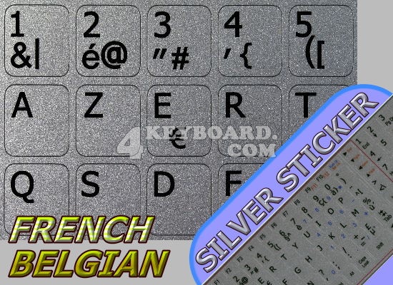 French Belgian non-transparent stickers silver background French Belgian non-transparent stickers silver background