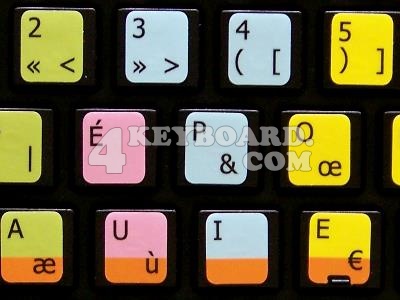 French Bepo keyboard stickers