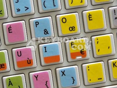 French Bepo keyboard stickers