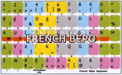 Click to enlarge French Bepo keyboard stickers