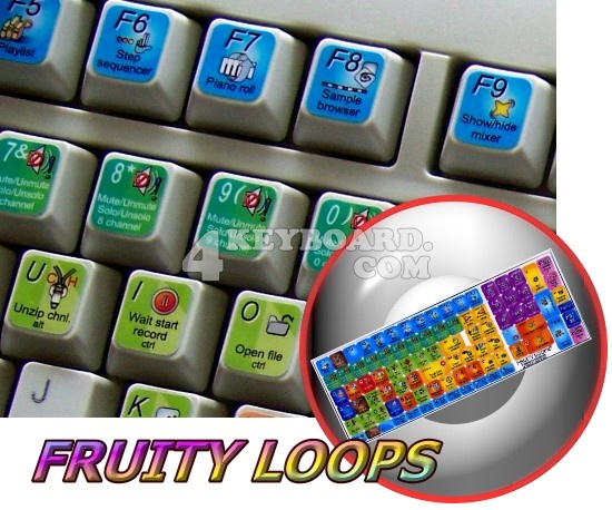 Fruity Loops keyboard sticker
