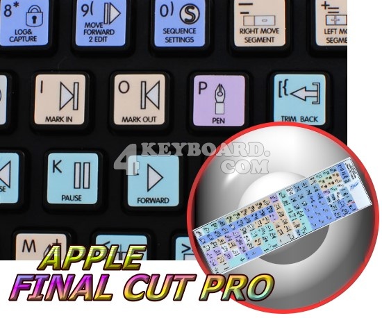 Apple Final Cut Pro Galaxy series keyboard stickers 12x12 size