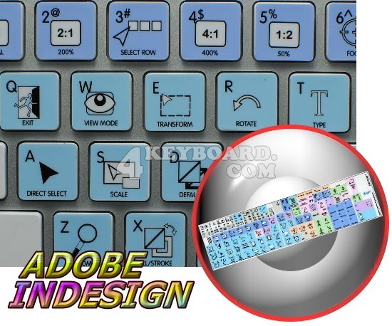 Adobe InDesign Galaxy series keyboard stickers Apple size