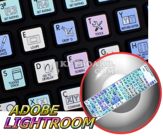 Adobe Lightroom Galaxy series keyboard stickers 12x12 size