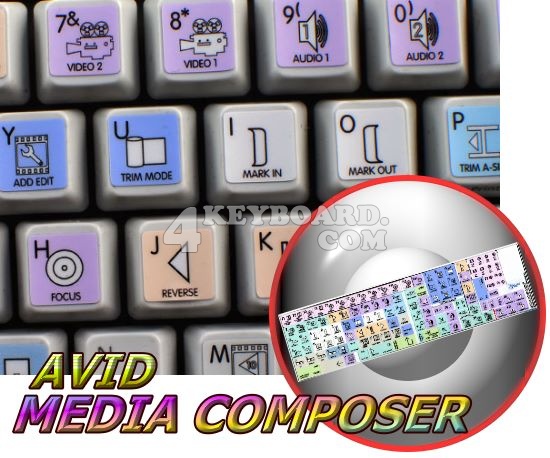 Avid Media Composer Galaxy series keyboard stickers 12x12 size Avid Media Composer Galaxy series keyboard stickers 12x12 size