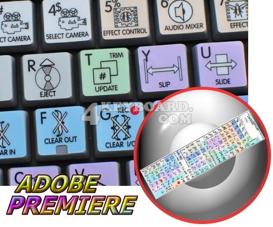 Adobe Premiere Galaxy series keyboard stickers 12x12 size