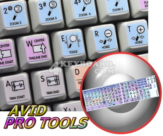 Avid Pro Tools Galaxy series keyboard stickers 12x12 size Avid Pro Tools Galaxy series keyboard stickers 12x12 size
