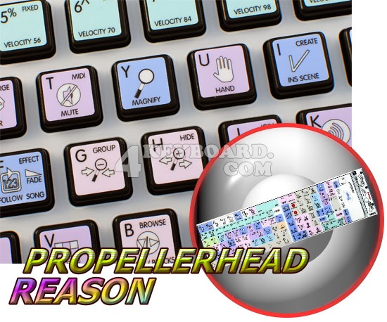 Propellerhead Reason Galaxy series keyboard stickers 12x12 size