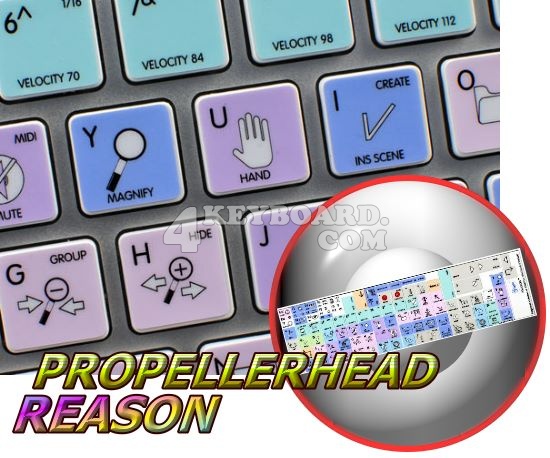 Propellerhead Reason Galaxy series keyboard stickers Apple size