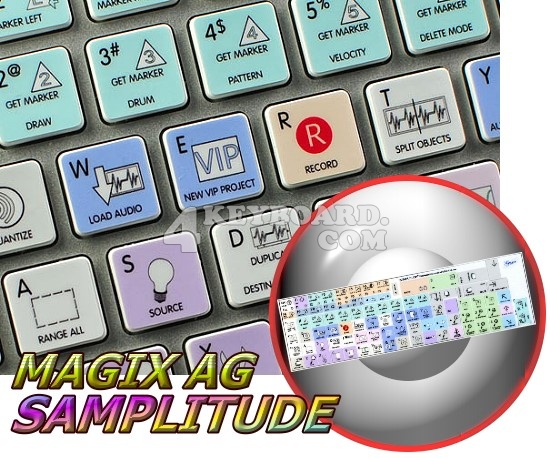 Samplitude Galaxy series keyboard stickers Apple size