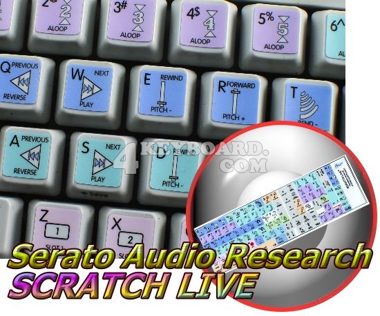 Serato Scratch Live Galaxy series keyboard stickers 12x12 size