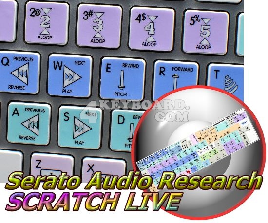Serato Scratch Live Galaxy series keyboard stickers Apple size