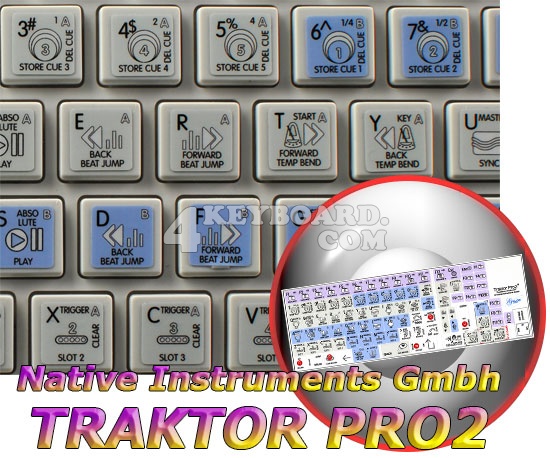 TRAKTOR PRO2 Galaxy series keyboard stickers 12x12 size