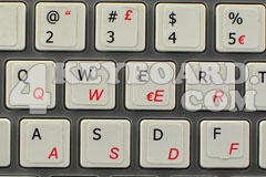 English-Italian non-transparent keyboard sticker
