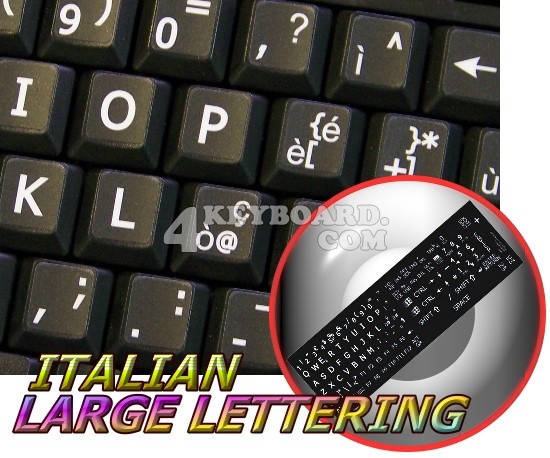 Italian LARGE LETTERING keyboard sticker