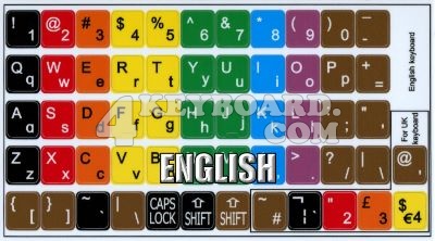 Click to enlarge Learning US colored PC keyboard stickers