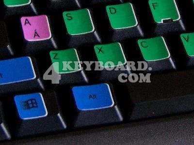 Learning UK colored PC keyboard stickers
