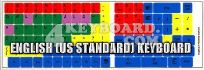 Click to enlarge Learning US colored PC keyboard stickers