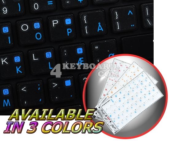 Apple Danish Transparent keyboard stickers