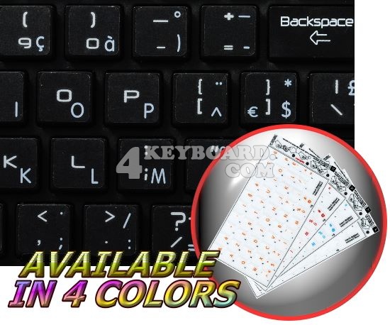 Apple French Belgian Transparent keyboard stickers