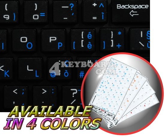 Apple Italian Transparent keyboard stickers