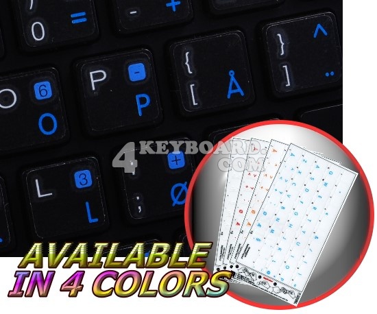 Apple Norwegian Transparent keyboard stickers Apple Norwegian Transparent keyboard stickers