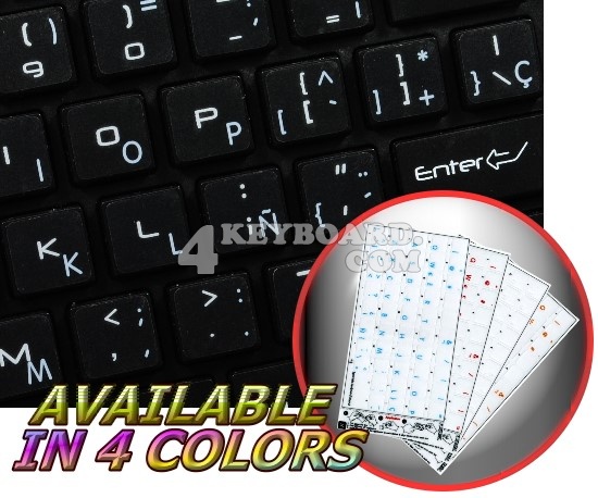 Apple Spanish Transparent keyboard stickers