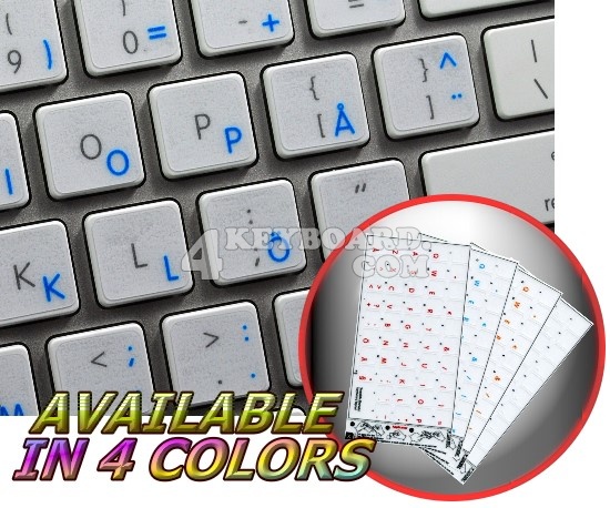 Apple Swedish Finnish Transparent keyboard stickers