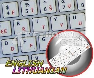 Mac English Lithuanian keyboard sticker
