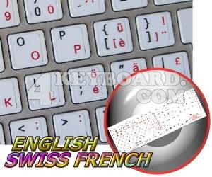 Mac English Swiss French keyboard sticker Mac English Swiss French keyboard sticker