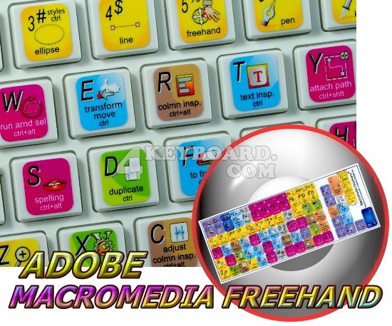 Adobe Macromedia Freehand keyboard sticker Adobe Macromedia Freehand keyboard sticker