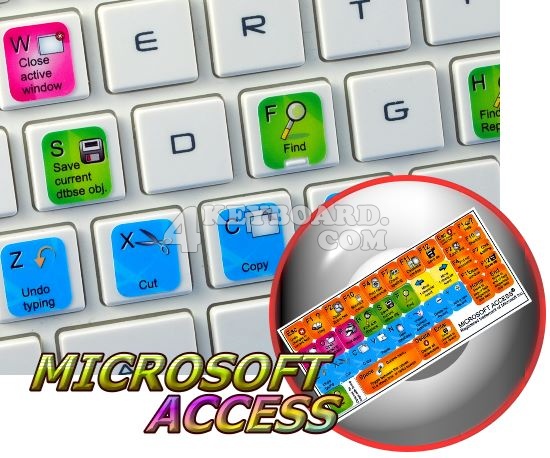 Microsoft Access keyboard sticker