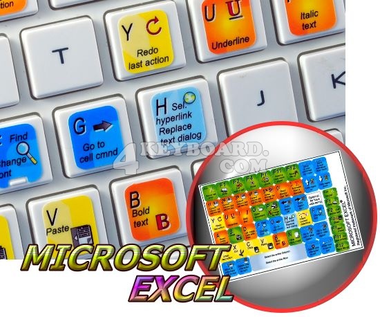 Microsoft Excel keyboard sticker