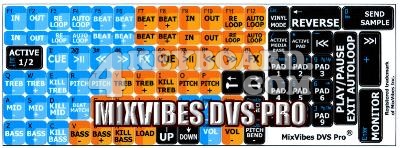 Click to enlarge MixVibes DVS Pro keyboard stickers