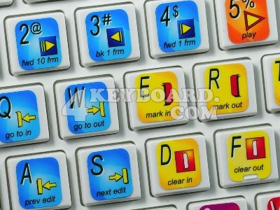 Avid News Cutter keyboard stickers