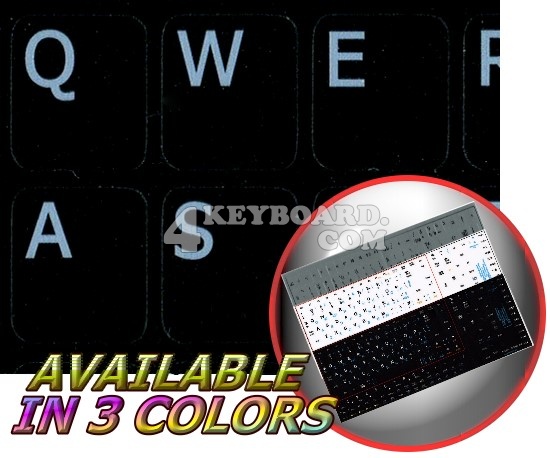 English UK Notebook keyboard stickers