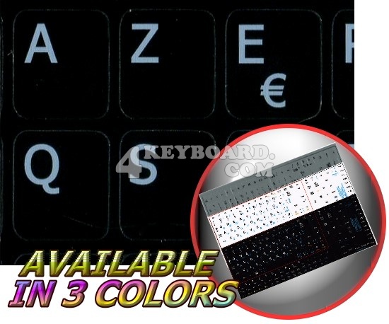 French AZERTY Notebook keyboard stickers French AZERTY Notebook keyboard stickers