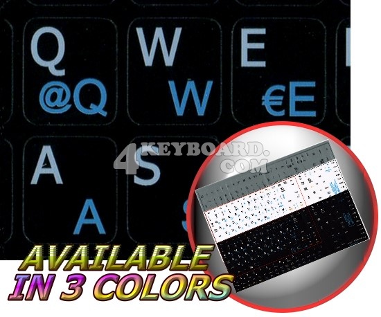 German-English Notebook keyboard stickers